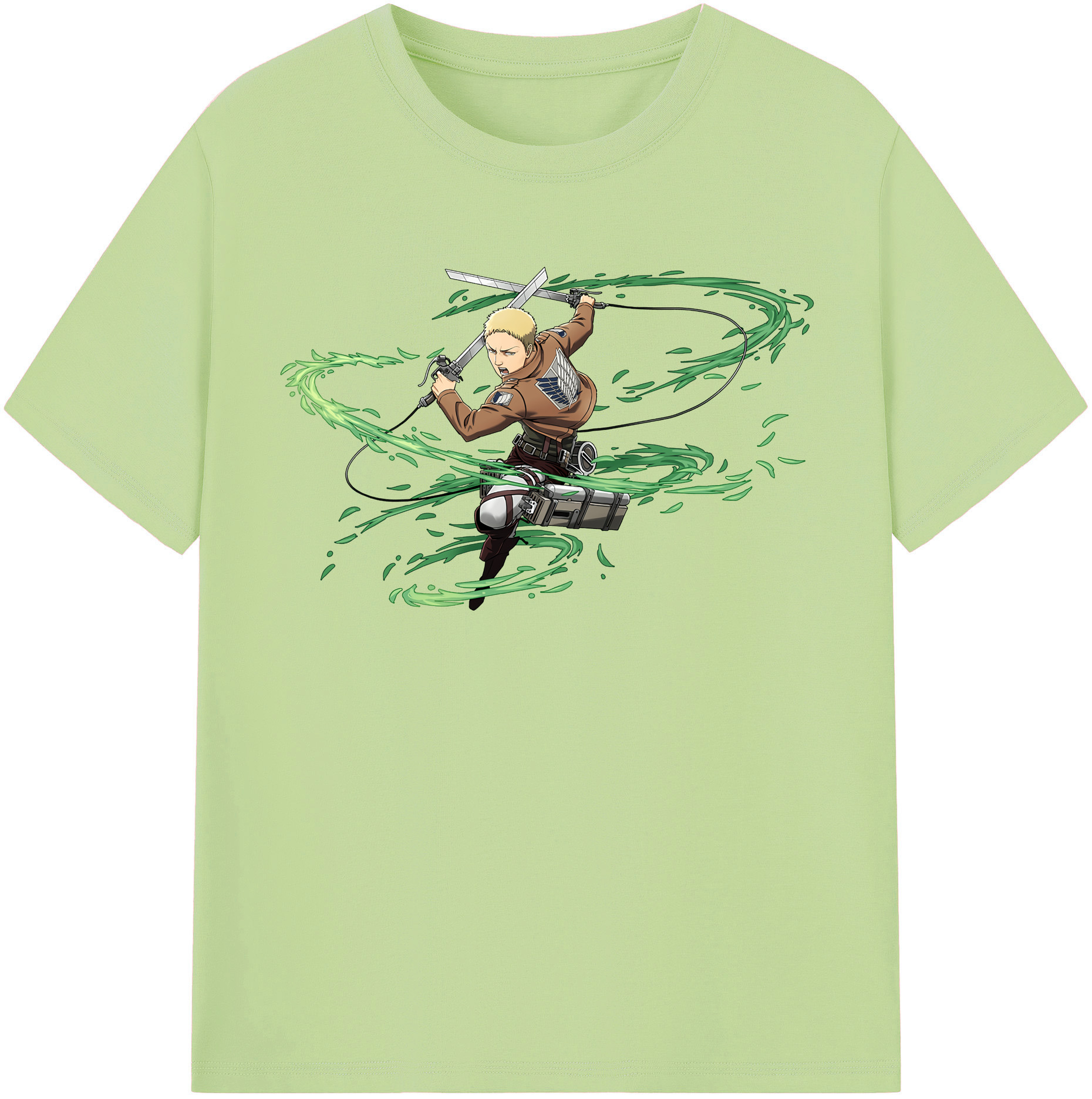 （画像用） 進撃の巨人 ライナー・ブラウン Attack on Titan Reiner Braun 綿100％半袖Tシャツ（フロントプリント）